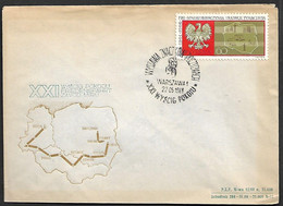 Poland Postmark XXI Peace Race 22 05 68  Warszawa 1 Berlin Praha Vélo Cycling Fiets Fahrrad BICYCLE Cyclisme Map - Sonstige & Ohne Zuordnung