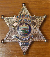 Belle Plaque Etoile De Sherif "Deputy Sheriff Sedgwick Kans. / State Of Kansas" Etats-Unis - United States - USA