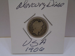 U.S.A. Mercury Dime 1906, VF, Circulate, How You Can See. - Andere & Zonder Classificatie