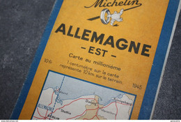 WW2 - Rare Carte Michelin N°163 De 1945 "Allemagne Est - Danzig" WWII - 1939-45