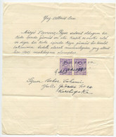 Turkey 1932 Document Karşıyaka W/ Revenue Stamps - Storia Postale