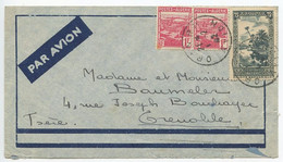 Algeria 1942 Airmail Cover Oran To Grenoble France, Scott 94 & 134 X 2 - Storia Postale