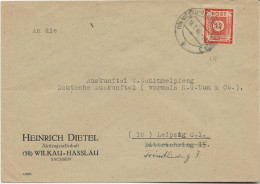 ALLEMAGNE - SAXE ORIENTALE - LETTRE AFFRANCHIE N° 19 - ANNEE 1946 - Sonstige & Ohne Zuordnung