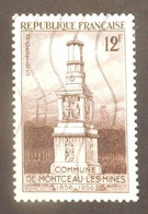 FRANCE YT 1065 OBLITERE "MONTCEAU LES MINES" ANNÉE 1956 - Gebruikt