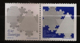 Suède Sverige 2000 N° 2189 / 90 ** Noël, Flocon De Neige, Mathématiques, Helge Von Koch, Théorie Des Nombres, Fractale - Unused Stamps