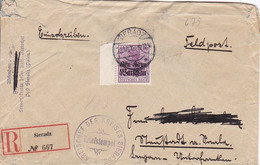 Feldpost Einschreiben Sieradz Nach Neustadt - Kreischef Des Kreises Sieradz - Gen.-Gouv. Warschau - 1918 (52342) - Occupation 1914-18