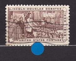 USA STAMPS :Lincoln And Stephen A. Douglas Debating By Beale  Mi:US 735-Sn:US 1115- Yt:US 649-  Sg:US   Used  Année 1958 - Sonstige & Ohne Zuordnung