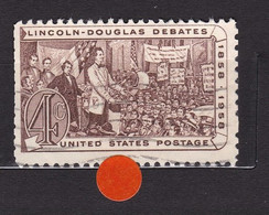 USA STAMPS :Lincoln And Stephen A. Douglas Debating By Beale  Mi:US 735-Sn:US 1115- Yt:US 649-  Sg:US   Used  Année 1958 - Altri & Non Classificati