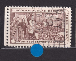 USA STAMPS :Lincoln And Stephen A. Douglas Debating By Beale  Mi:US 735-Sn:US 1115- Yt:US 649-  Sg:US   Used  Année 1958 - Sonstige & Ohne Zuordnung