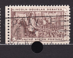 USA STAMPS :Lincoln And Stephen A. Douglas Debating By Beale  Mi:US 735-Sn:US 1115- Yt:US 649-  Sg:US   Used  Année 1958 - Autres & Non Classés