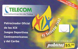 DUMMY - TARJETA DE EL SALVADOR DE PUBLITEL JUEGOS DEPORTIVOS 2002 - El Salvador