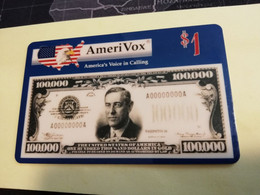 UNITED STATES USA AMERIKA  AMERIVOX $1,- 100.000 DOLLAR BILL  **3607** - Amerivox