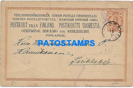 145641 FINLAND CANCEL BREAK POSTAL STATIONERY POSTCARD - Postal Stationery