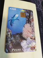 COSTA RICA 500 COLONES  SHARK SEA RIF    CHIPCARD   Fine Used Card  ** 3612** - Costa Rica