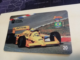 BRAZIL   INDUCTIVE CARDS   FORMULA 1 AYRTON SENNA RACING   USED CARD    ** 3614 ** - Brésil