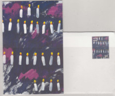 GREETING POST ENVELOPE WITH CARD FROM INDIA /HAPPY DIWALI(FESTIVAL OF LIGHT) /CANDLES(SMALLER) - Buste