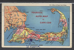 United States, MA., Cape Cod, Auto Map, 1956. - Cape Cod