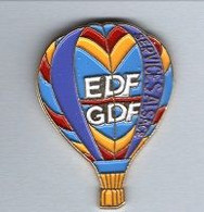 Pin's  Région, Publicitaire   MONTGOLFIERE  Pour  EDF - GDF  SERVICES  ALSACE - Montgolfières