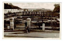 Ref 1413 - Real Photo Postcard - Denton Gardens Worthing - Sussex - Worthing