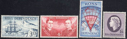 ANTARCTIQUE - ROSS 1957 Trans-Antarctique, Erebus, Scott Shackleton - Yv. 1/4 ** - Unused Stamps