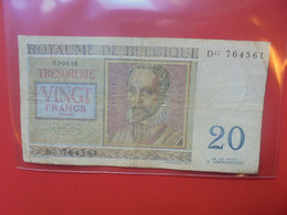 BELGIQUE 20 Francs 03-04-1956 Circuler - 20 Franchi