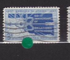 USA STAMPS :  50 Years Oklahoma Statehood, Map, Arrow And Atom Diagram   Sn:US 1092,  Used  Année 1957 - Sonstige & Ohne Zuordnung