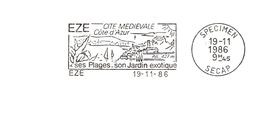 Département Des Hautes Alpes Maritimes - Eze - Flamme Secap SPECIMEN - EMA (Printer Machine)