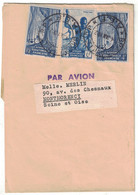 AFFRANCHISEMENT À 14F Avec TIMBRES AEF AFRIQUE EQUATORIALE FRANÇAISE Sur BANDE DE JOURNAL OBLITERATION BRAZZAVILLE AVION - Storia Postale