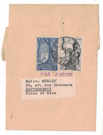 AFFRANCHISEMENT À 14F Avec TIMBRES AEF AFRIQUE EQUATORIALE FRANÇAISE Sur BANDE DE JOURNAL OBLITERATION BRAZZAVILLE AVION - Cartas & Documentos