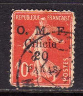 FRENCH CILICIE CILICIA FRANCAISE 1920 O.M.F. SURCHARGED SEMEUSE OMF 20pa On CENT. 10c USED USATO OBLITERE' - Usati