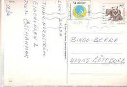 Sweden & Marcofilia, Talltita,Poecile Montanus, Norrtälje A   Gotemburg 1994  (708) - Cartas & Documentos