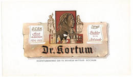 Etiquette De Boîte à Cigares, Lithographiée, Dr. KORTUM. - Labels