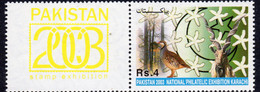 Pakistan 2003 National Philatelic Exhibition + Yellow Label, Wmk. Upright, MNH, SG 1178 (E) - Pakistan