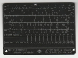 Electrische Apparatenfabriek Van Wijk & Visser Geldermalsen Holland (NL) - Componentes