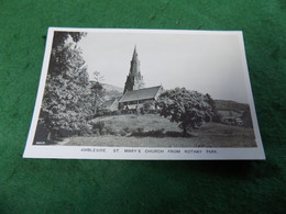 VINTAGE EUROPE UK CUMBRIA: AMBLESIDE St Mary's Church From Rothay Park B&w Aero Pictorial - Ambleside
