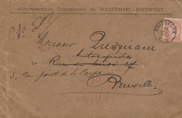 Boitsfort (19/07/1899) Vers Bruxelles-Verso Manuscrit "Parti Sans Laisser D'adresse" + Cachet Bruxelles Facteurs - Autres