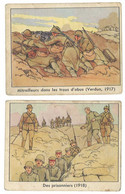 2 Chromos Gomme à Macher Globo  " La Légion étrangère " N° 36 & 38 ( Mitrailleurs, Verdun, Prisonniers ) - Sonstige