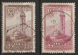 Andorre N° 31, 35 - Used Stamps