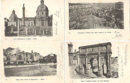 ROMA - Lotto Di 4 Belle Cartoline Viaggiate Nel 1901 - Colecciones & Lotes
