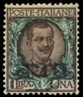 ITALY ITALIA REGNO 1922-23 1 L. B.L.P. (Sass. 12b) PUNTI RUGGINE ** FIRMATO ED - Timbres Pour Envel. Publicitaires (BLP)