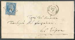 N°28 - 20 Lepta Bleu, TB Margé, Obl. LP.32 S/L. De SPARTE le 13 Octobre 1872 Vers Syros. - Superbe . - 16393 - Briefe U. Dokumente