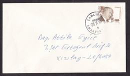 Turkey: Cover To North Cyprus, 1994, 1 Stamp, M Rate, Music, Singer, Artist, Singing, Microphone (traces Of Use) - Brieven En Documenten