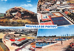 NEUVILLE-de-POITOU - Dolmen De La Pierre Levée - Le Complexe Sportif, Tennis - La Piscine - Cave Coopérative - Neuville En Poitou