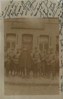 Carte-photo Du Bar Du Travail à Denain Durant La Grève Du Nord 1906 - Militaires Et Policiers - Huelga