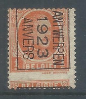 1c Orange Type Houyoux Impression Fortement  Décalée (à Cheval) Bil ANVERS/1923 - Typo Precancels 1922-26 (Albert I)