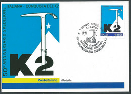 2004 ITALIA CARTOLINA POSTALE FDC CONQUISTA DEL K2 - BF - Interi Postali