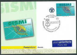 2004 ITALIA CARTOLINA POSTALE FDC SISMI - BF - Stamped Stationery