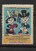 711 -1965-jeunesse En Plein Air- Confédération Des Oeuvres Laiques De Vacances D'enfants Neuf ** - Fantasy Labels