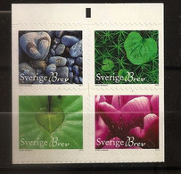 Suède Sverige 2013 N° 2894 / 7 ** Flore, Nature En Forme De Cœur, Amour, Ecologie, Rose, Galet, Eau, Feuille, Sécurité - Ungebraucht
