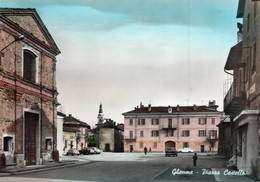GHEMME - PIAZZA CASTELLO Con Auto D'epoca - F. GRANDE Primi Colori - (rif. A31) - Novara